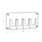 Azar Displays Four-Pocket Trifold Wall Mount Brochure Holder with Black Stand Off Caps 105580-BLK - alternate 2